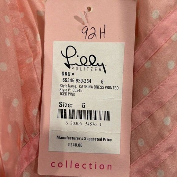 Lilly Pulitzer collection Katrina  pink polka dot silk strapless dress NWT 6 - Picture 12 of 13